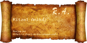 Ritzel Anikó névjegykártya